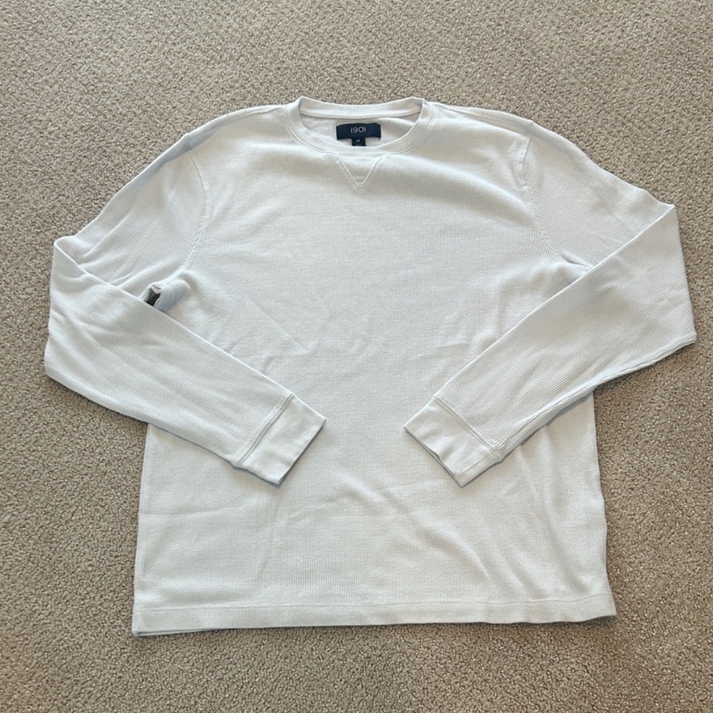 1901 Men's Cream Crewneck Sweater